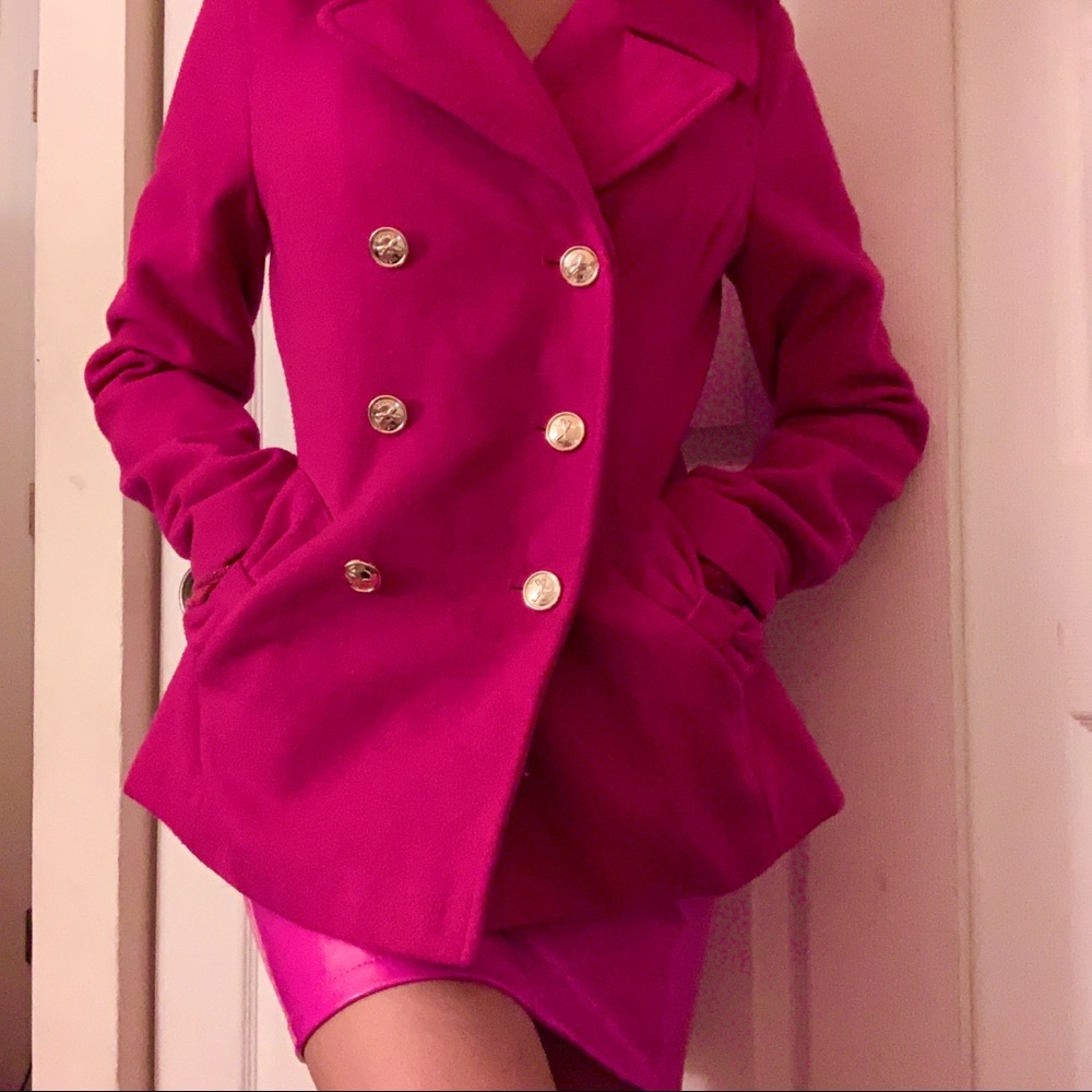 Pink peacoat